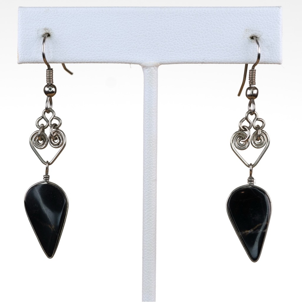 Elegant Black Dangle Earrings